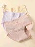 芬騰內褲女3條裝10A抑菌加長(cháng)純棉感蕾絲高腰收腹包臀女士?jì)妊?曬單實(shí)拍圖