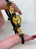 中國黃金（CHINA GOLD）祥云平安扣黃金手鏈男女款足金錢(qián)珠手繩婦女節生日禮物送女友老婆 【今/次日達】平安扣金錢(qián)珠手繩【黑繩】約0.85g 曬單實(shí)拍圖