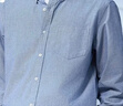 京東京造【純棉牛津紡】休閑襯衫男長(cháng)袖男襯衫外套秋冬男 灰藍42 曬單實(shí)拍圖