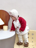 翹腳鴨兒童外套寶寶棉服秋冬季過(guò)年服嬰兒衣服拜年棉衣男女童喜慶紅色 曬單實(shí)拍圖