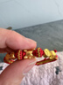 中國黃金（CHINA GOLD）馬年本命年黃金手鏈紅繩轉運珠手串馬年新年情人節禮物送女友老婆 足金錢(qián)幣飛馬平安喜樂(lè )手鏈 曬單實(shí)拍圖