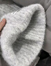 目丸簡(jiǎn)約寬松針織毛線(xiàn)帽子女秋冬季大頭圍顯臉小加厚保暖百搭堆堆冷帽 麻灰色 曬單實(shí)拍圖