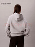 Calvin KleinJeans春秋女士美式運動(dòng)風(fēng)休閑通勤ck老花刺繡寬松連帽短款衛衣 曬單實(shí)拍圖