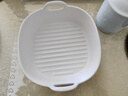 烤樂(lè )仕空氣炸鍋專(zhuān)用烤碗烤箱用雙耳陶瓷微波爐烤盤(pán)水果沙拉錫紙碗 【方形8英寸】奶白-5L炸鍋適用 曬單實(shí)拍圖