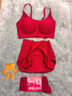 蕉內【劉浩存同款】紅色計劃3系無(wú)尺碼女內衣褲本命馬年文胸禮盒套裝 曬單實(shí)拍圖