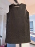 梵希蔓圓領(lǐng)毛呢背心連衣裙女25年秋季新款通勤風(fēng)直筒中長(cháng)裙 黑灰色 L 曬單實(shí)拍圖