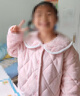 頂瓜瓜女童睡衣套裝冬季三層夾棉加厚法蘭絨甜美可愛(ài)家居服 淺粉色 150  曬單實(shí)拍圖