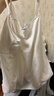 嫚熙（EMXEE）哺乳背心月子服純棉孕婦喂奶巾防走光春秋孕婦吊帶內衣女 【月牙白-帶罩杯】蘭精莫代爾棉 XL 曬單實(shí)拍圖