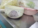 黃釉娃娃可愛(ài)陶瓷碗家用米飯碗個(gè)人專(zhuān)用吃飯碗兒童專(zhuān)用精致小碗 4.5英寸飯碗-小兔 曬單實(shí)拍圖