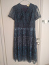 PORTS寶姿女裝短袖中長(cháng)連衣裙LM8D220MLP025 丈青印花 M 曬單實(shí)拍圖
