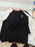 左西男童長(cháng)袖T恤2026春秋款兒童純棉打底衫插肩撞色百搭 黑色 160 曬單實(shí)拍圖