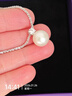 周大生【新年禮物】*DC碎銀子珍珠項鏈女款銀項鏈輕奢鎖骨鏈女士 銀色 曬單實(shí)拍圖