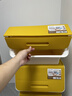 茶花（CHAHUA）收納箱塑料收納盒兒童玩具整理箱儲物箱斜口前開(kāi)疊加側開(kāi)收納柜 【奶黃色】34升*3個(gè)裝（45.5*38*31） 曬單實(shí)拍圖