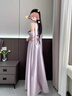 伴娘禮服2026新品姐妹裙閨蜜裝絕美紫色緞面法式高級感小眾顯瘦女 A款長(cháng)款 S 曬單實(shí)拍圖