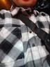 森馬（Semir）[商場(chǎng)同款]長(cháng)袖襯衫男純棉法蘭絨格子外套2025秋冬新款經(jīng)典百搭 黑色調00499 XL 曬單實(shí)拍圖
