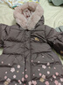 戴維貝拉（DAVE＆BELLA）女童白鴨絨羽絨服連帽兒童上衣冬季新款寶寶童裝洋氣小童外套 花朵印花【現貨】 110 cm 【充絨量99g】 曬單實(shí)拍圖
