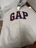 GAP男女裝春款LOGO抓絨寬松連帽拉鏈衛衣休閑上衣786376 淺灰色 M (170/92A)亞洲尺碼【偏大,建議拍小一碼】 曬單實(shí)拍圖