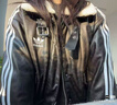 阿迪達斯（adidas）Originals三葉草棉服男裝2025秋冬新款保暖機車(chē)風(fēng)運動(dòng)可拆卸翻領(lǐng) KF3691 M 曬單實(shí)拍圖
