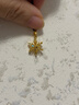 金至尊（3DG Jewellery）5G工藝黃金雪花掛墜硬金足金吊墜女款情人節禮物計價(jià) 金重0.99克(配珠寶禮盒) 曬單實(shí)拍圖