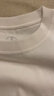 拇指白小T三防圓領(lǐng)純色T恤長(cháng)袖純棉秋季新款百搭男女款打底衫 女士皓白 M 曬單實(shí)拍圖