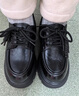 百麗（Belle）復古牛皮牛津鞋女2026春新商場(chǎng)款厚底增高JK樂(lè )福鞋E9N1DAM6 黑色 36 曬單實(shí)拍圖