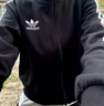 adidas休閑舒適三條紋立領(lǐng)夾克外套男裝秋季阿迪達斯官方輕運動(dòng)   黑色/白（推薦選大一碼）   S 曬單實(shí)拍圖