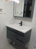 戀派浴室柜 陶瓷一體盆衛生間洗臉盆柜組合懸掛式洗漱臺智能洗手盆柜 智能鏡柜】珠光灰【促銷(xiāo)中】80cm 曬單實(shí)拍圖