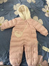 戴維貝拉（DAVE＆BELLA）新生兒羽絨連體衣嬰兒外出服女寶寶衣服0-6個(gè)月冬裝新款爬服哈衣 淺粉色【現貨】 73cm （建議身高66-73cm） 曬單實(shí)拍圖
