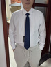 羅蒙（ROMON）純色商務(wù)職業(yè)正裝男士白襯衫工裝外套長(cháng)袖襯衣男CS108白色3XL 曬單實(shí)拍圖