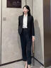 南木熊小個(gè)子西裝套裝女生西裝一整套大學(xué)生答辯面試工作服正裝職業(yè)裝 西服+襯衫+西褲【85-110斤】帶墊肩 曬單實(shí)拍圖