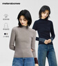 美特斯邦威毛衣女2025冬季新款半高領(lǐng)羅紋撞色打底毛衫內搭上衣女 曬單實(shí)拍圖