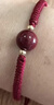 石傳百世朱砂手串2026本命年紅繩手工編織手鏈轉運珠護身符情侶圣誕禮物 曬單實(shí)拍圖