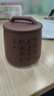 百年利永 宜興純手工紫砂茶葉罐原礦紫泥友竹普洱醒茶缸存茶功夫茶具 友竹小茶罐 370ml 曬單實(shí)拍圖
