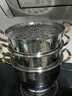 胖東來(lái)同款316不銹鋼蒸鍋加厚四層大容量蒸籠家用蒸煮燉湯鍋電磁爐通用 全鋼蓋鍋底五層鋼雙層蒸鍋 1cm 26cm 曬單實(shí)拍圖