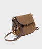 CHARLES&KEITH25冬新品翻蓋式絨面單肩包掛小豬包CK2-20671821-1 Mocha Brown摩卡棕 S 曬單實(shí)拍圖