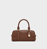 CHARLES&KEITH26春新品復古手提斜挎托特包波士頓包新年生日禮物CK2-30782785 Chocolate巧克力色 S 曬單實(shí)拍圖