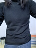 京東京造【100%羊毛衫】針織衫女打底秋冬新款高領(lǐng) 黑色 M 曬單實(shí)拍圖