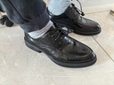 星期六男鞋頭層羊皮男士手抓紋皮鞋子商務(wù)休閑皮鞋男鞋 黑色 41  曬單實(shí)拍圖