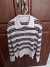 詩(shī)凡黎（‘S EIFINI）Polo領(lǐng)撞色條紋針織衫2026春新款半拉鏈復古顯瘦內搭毛衣長(cháng)袖上衣 粉色 M 曬單實(shí)拍圖