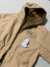 BJHG不計后果座山雕工裝棉服外套男冬潮牌帆布復古做舊連帽美式棉襖女 淺咖色 M 曬單實(shí)拍圖