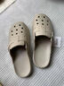 樸西夏季2026新款博肯包頭洞洞鞋女士居家室內防滑靜音踩屎感涼拖鞋男 淺沙色 39-40 曬單實(shí)拍圖