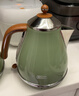 德龍（Delonghi）電熱水壺 家用復古304不銹鋼燒水電水壺 防干燒自動(dòng)斷電大功率1.7L煮水壺 KBO2001.VGR 橄欖綠禮物 曬單實(shí)拍圖