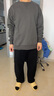 MARKLESS衛衣男士100%棉秋季休閑圓領(lǐng)上衣內搭套頭衫0434 深灰色 2XL 曬單實(shí)拍圖