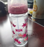 NUK德國感溫寬口徑寶寶粉色款帶0-6個(gè)月硅膠奶嘴防脹氣240ml玻璃奶瓶 曬單實(shí)拍圖