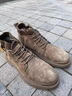 Jeep吉普馬丁靴男冬季新款復古真皮透氣工裝靴男高幫加絨保暖雪地靴男 棕色(皮鞋碼) 41 (255mm) 曬單實(shí)拍圖