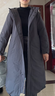 MUJI 女式不易沾水羽絨長(cháng)大衣長(cháng)款羽絨服女款女裝外套 冬季 BD10VA5A 中灰色 S （155/80A） 曬單實(shí)拍圖