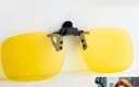 趣行上翻式夾片墨鏡 夜用駕駛鏡防遠光燈炫目 騎行近視鏡夾片 黃色 曬單實(shí)拍圖