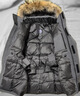 LUCK SWAN GODSE極寒羽絨服男中長(cháng)款派克服女士戶(hù)外運動(dòng)工裝大衣加厚保暖棉服外套 石墨灰色-加拿大08遠征大鵝風(fēng)格 高絨加厚款 3XL 【建議體重：160-180斤】-情侶同款 曬單實(shí)拍圖