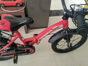 永久（FOREVER）兒童自行車(chē)男女款小孩單車(chē)可折疊腳踏車(chē)4-6-8-10歲輔助輪16寸紅色 曬單實(shí)拍圖