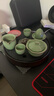 尚言坊天然烏金石茶盤(pán)家用圓形瀝水式托盤(pán)儲蓄水式小型輕奢高端干泡茶臺 曬單實(shí)拍圖